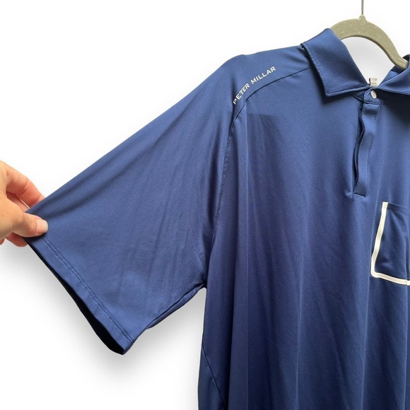 Peter Millar Summer Comfort Shirt Mens Extra Large Golf Performance Forge Polo - Picture 2 of 8